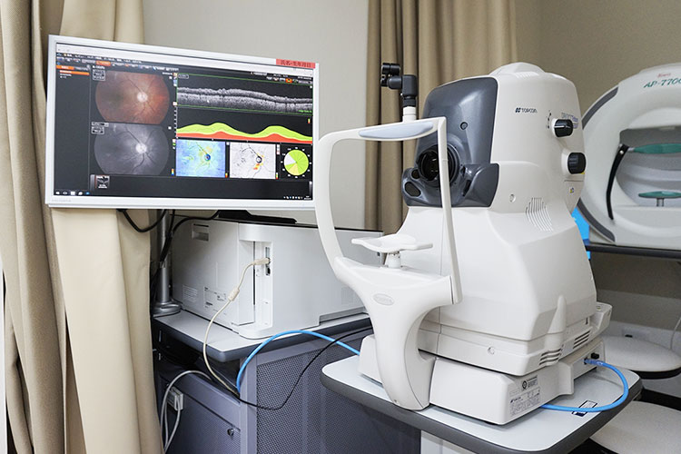 眼底三次元画像解析、断層血管撮影装置